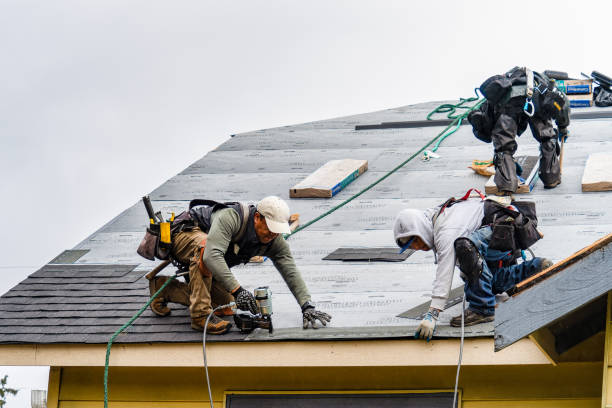Professional Gutter Installation technician working in Banks, ID